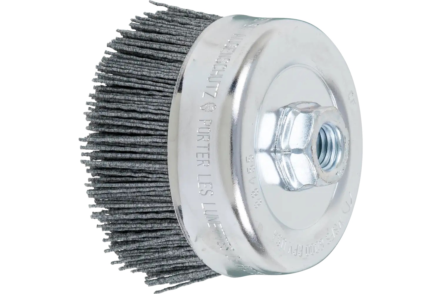 Picture of Pferd M-BRAD Cup Brush 4" Dia. .040/120 Grit Silicon Carbide 5/8-11 Thread